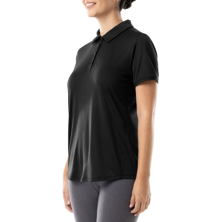 black polo shirt womens walmart