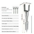 thumbnail image 6 of KFFKFF 4-Pack 3.94 x 2.76 x 27.56 Inch No Dig Ground Anchor DIY Screw Anchor Stakes, 6 of 8