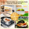 thumbnail image 7 of GPED 30 Count Aluminum Pans, Foil Pans with Covers 10.24*7.5in Disposable Pans Disposable Food Containers for Baking, Cooking, Heating, Storing and Food Prepping, 7 of 7