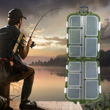NIBOLOG Wear-resistant Fishing Tackle Box Waterproof Lightweight Multi Grids Fishing Storage Box Outdoor Supplies