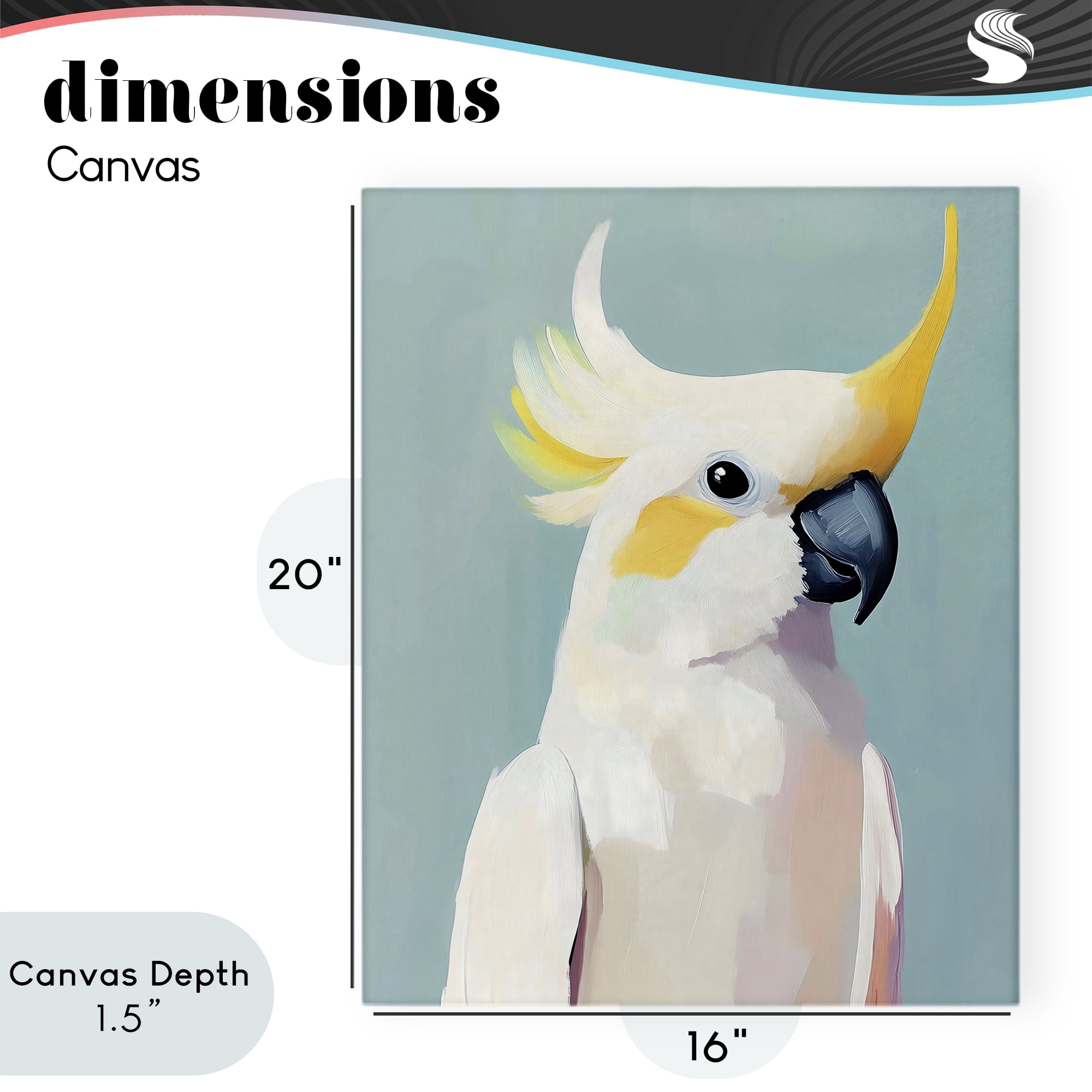 Stupell Industries Yellow Crested Cockatoo Canvas Wall Art, design by The Prints Vibe