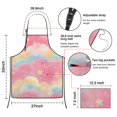 thumbnail image 3 of Colorful Cloud Star Pattern Apron-Garden Aprons for Women with Pockets-Cotton Linen Waterproof Kitchen Cooking Gardening Aprons Adjustable for Kitchen,Cooking,BBQ and Salon 33x27 Inch, 3 of 7