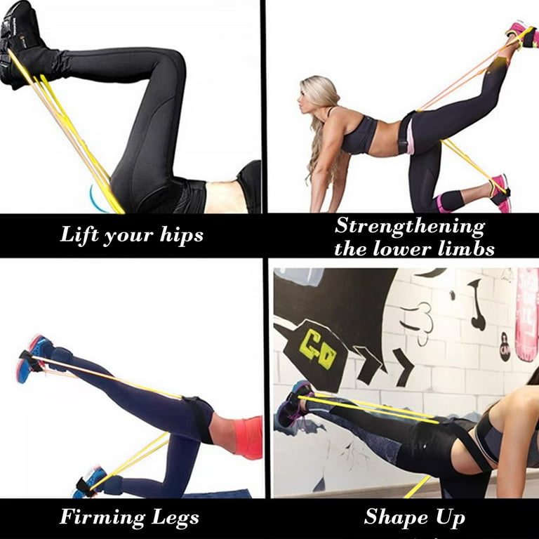 Adjustable Hip Resistance Belt TPE Glute Workout Band with Foot