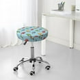 thumbnail image 7 of Xecao's Modern Ice Cream Print Stool Covers offer stylish, washable protection for PU round bar stools, perfect for home or commercial use., 7 of 7