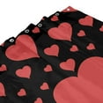 thumbnail image 5 of XMXY Red Hearts Long Shower Curtains, Waterproof Weighted Thick Bathroom Curtain with 12 Plastic Hook, 72x72 Inch, 5 of 8
