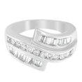 thumbnail image 2 of 14K White Gold 1ct. TDW Round and Baguette-cut Diamond Ring (H-I,SI2-I1), 2 of 5