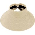 thumbnail image 2 of Straw Hats for Women UPF 50+ Visors Foldable Wide Brim Sun Hat Women Summer Beach Hat, 2 of 5