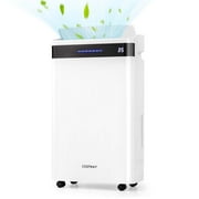 Costway 19-Pint(DOE) Dehumidifier for Home and Basement with 4 Modes 3-Color Indicator 24H Timer 4,500 Sq.ft Coverage Area (MAX 57Pint at 95°F, 90%RH)