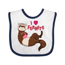 Inktastic I Love Ferrets Boys or Girls Baby Bib