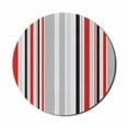 thumbnail image 1 of Vintage Mouse Pad for Computers, Stripes in Different Sizes Retro Style Abstract Lines Old Fashioned, Round Non-Slip Thick Rubber Modern Gaming Mousepad, 8" Round, Vermilion Pale Grey, by Ambesonne, 1 of 2