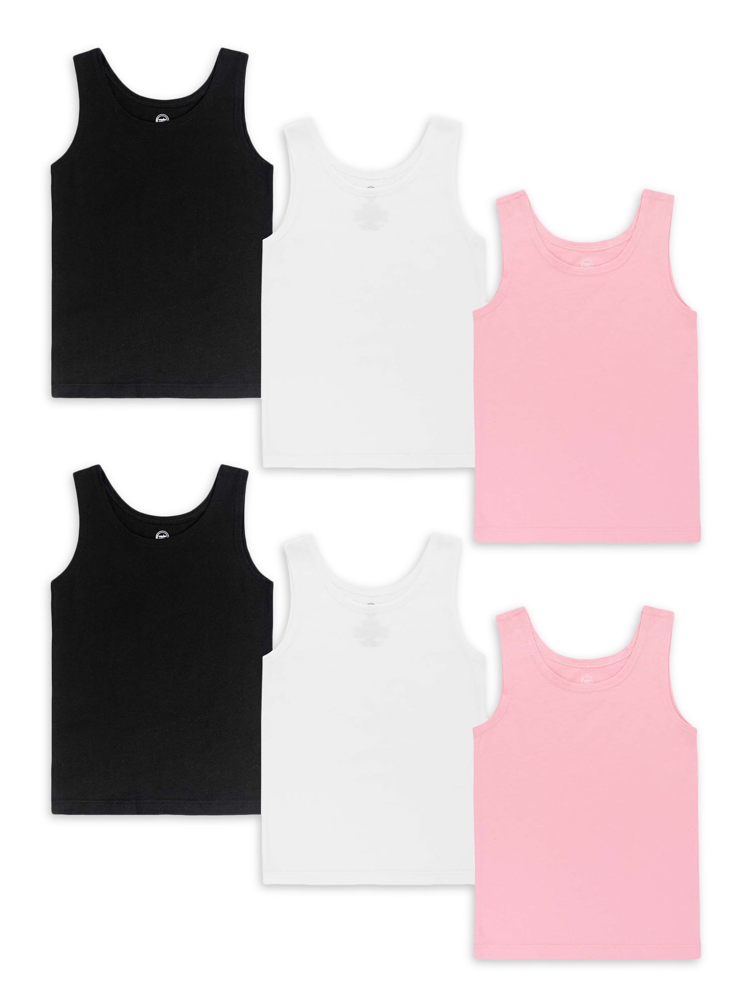 Wonder Nation Toddler Girls Tank Top, 6-Pack, Sizes 2T-5T