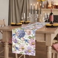 thumbnail image 2 of Table Runners 72 Inches Long Dress Scarves, Spring Flowers Farmhouse Kitchen Table Runner, Coffee Tablerunners, Watercolor Floral Dragonflies Vintage 14x72 Inch, 2 of 9