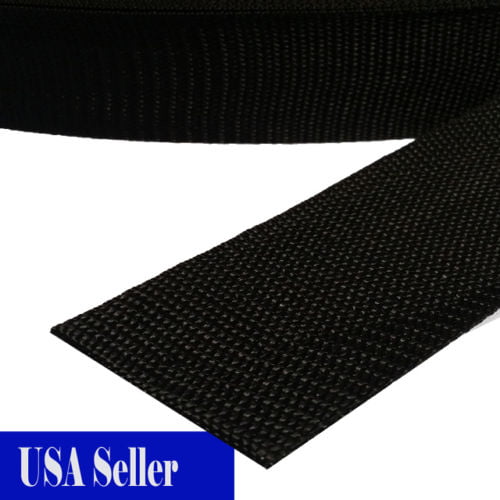 MTP 3/4 / 1 / 1.5 / 2 Inch Polypropylene Webbing: Black Nylon Strap  5/10/1 yards For belt Backpack DIY