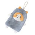thumbnail image 2 of LNGOOR Absorbent Towel Towel Dog Pattern Coral Fleece Strong Water Absorption Fast Drying Hanging Hand Towel Grey, 2 of 9