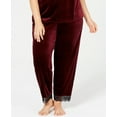 thumbnail image 2 of INC International Concepts Womens Plus Size Lace Trim Velvet Pajama Pants, 2 of 2