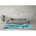 thumbnail image 3 of Ahgly Company Indoor Rectangle Patchwork Light Blue Transitional Area Rugs, 5' x 8', 3 of 4