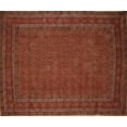 thumbnail image 2 of Veggie Dye Block Print Tapestry Cotton Bedspread 108" x 88" Full-Queen Red, 2 of 2