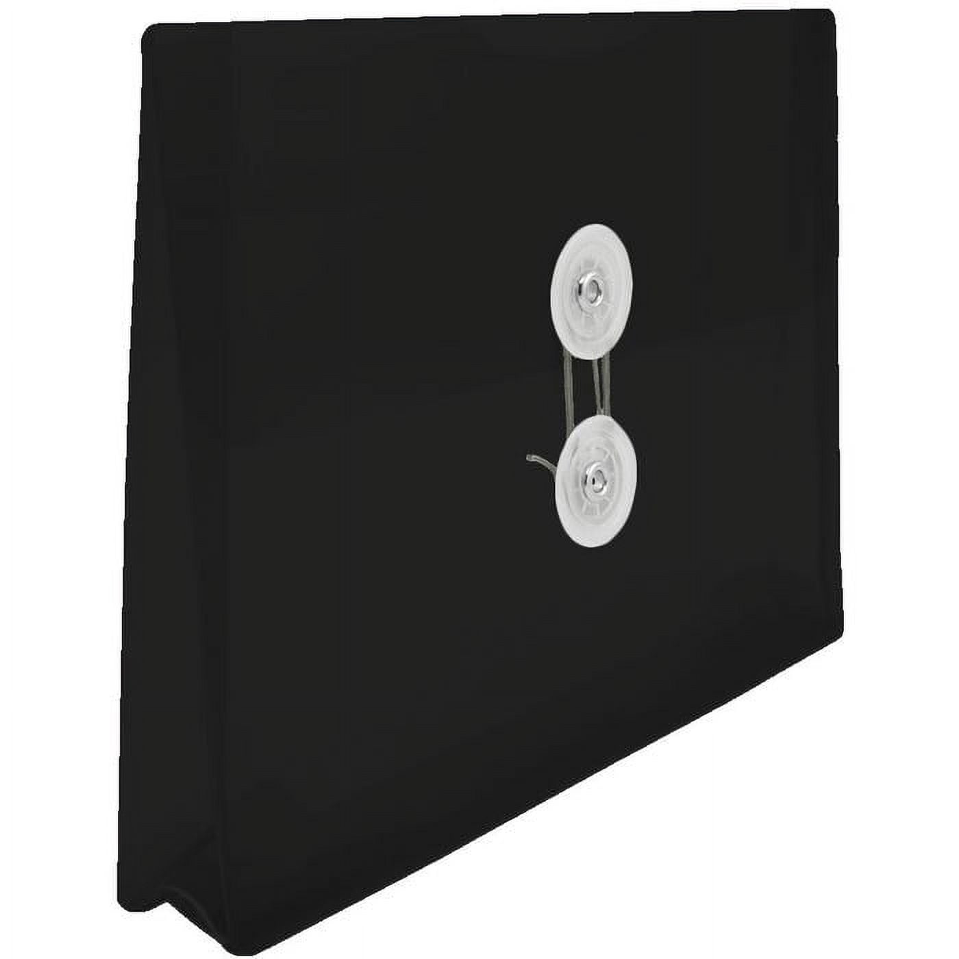 JAM Paper Plastic Booklet Envelopes with Button & String Tie Closure, Index Size, 5 1/2 x 7 1/2, Black, 3/pack