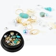 thumbnail image 1 of EGNMCR Ensemble de Bijoux Étoile et Forme Cuivre Paillettes Rondes Strass pour Ongles art des Ongles, 1 of 2