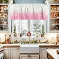 thumbnail image 2 of Christmas Valances for Windows Xmas Tree Forest Christmas Kitchen Curtain Valances Rod Pocket Snowflake Pink Window Curtain Treatment Short Topper Curtains Seasonal Valance Christmas Decor, 54x18 Inch, 2 of 6