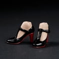 thumbnail image 5 of 1/6 -strap Pumps Shoes for 12 INCH Figures Black, 5 of 8