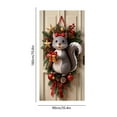 thumbnail image 3 of Cinvoph Christmas Door Cover Cute Animals Door Banner, Durable Winter Holiday Decoration for Front Porch, Indoor & Outdoor Reusable Xmas Door Hanging Cover Entry Decor 35"x71", 3 of 6