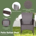 thumbnail image 4 of Yardi Yard Patio Furniture 3 Pieces Modern Heavy Duty Patio Furniture Set, Outdoor Wicker Rattan Chairs Garden Backyard Balcony Porch Poolside loveseat with Coffee Table-Off White, 4 of 8