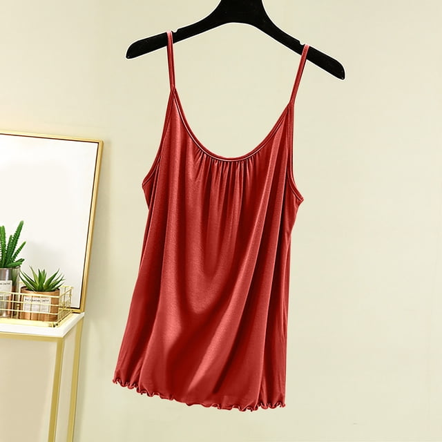 Mefallenssiah Blouse Femme Unie Décontractée Mode Col Rond Régulier Sans Manches Vêtements de Nuit Hauts
