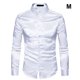 thumbnail image 5 of Sonducket Camisa Transpirable Para Hombre Satén Con Mangas Largas - Trabajo Boda O Casa Camisa Para Hombre Formal Manga Larga Grande Camisetas blanco METRO, 5 of 6