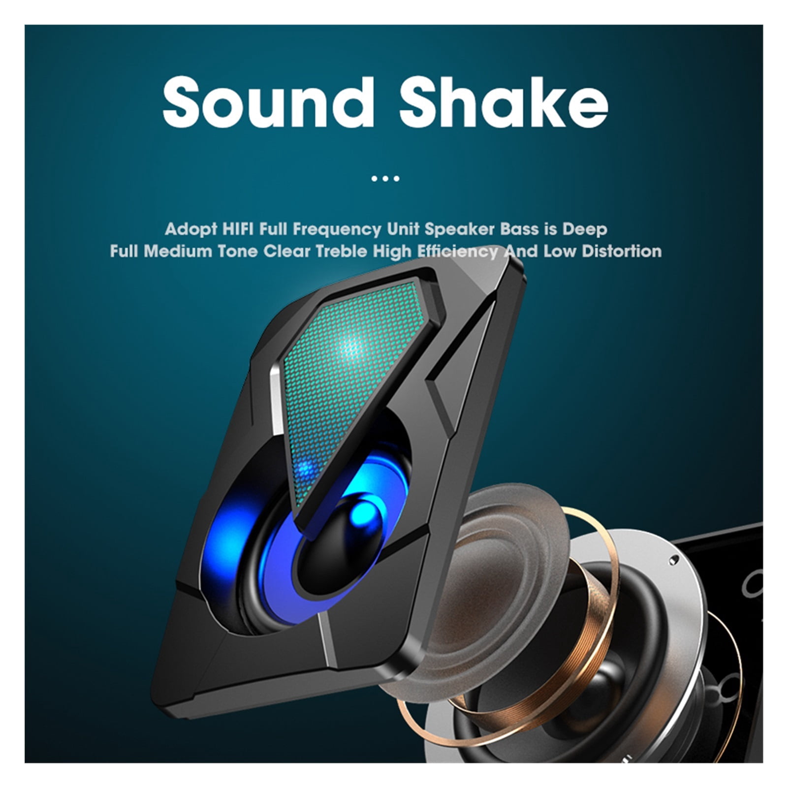 Computer Speakers For Laptop PC Subwoofer 4D Surround Sound Desktop Speaker Colorful LED Light Column Soundbar Theater Box Music ,Quality Sound