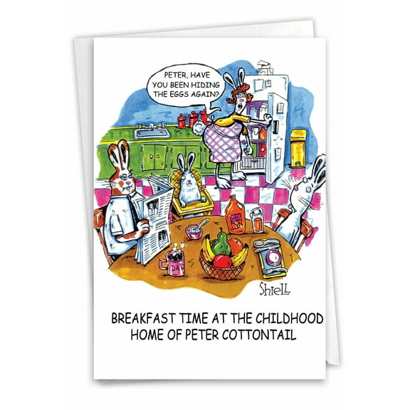 5316 Humorous Easter Card 'Hiding Eggs Again ' with Envelope by NobleWorks