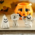thumbnail image 6 of Twinkseal Halloween Ghost Ornament Spooky Halloween Ornament Set Ghost Mummy Pumpkin Candle Tombstone Resin Crafts for Holiday Desktop Decor Party Supplies, 6 of 8