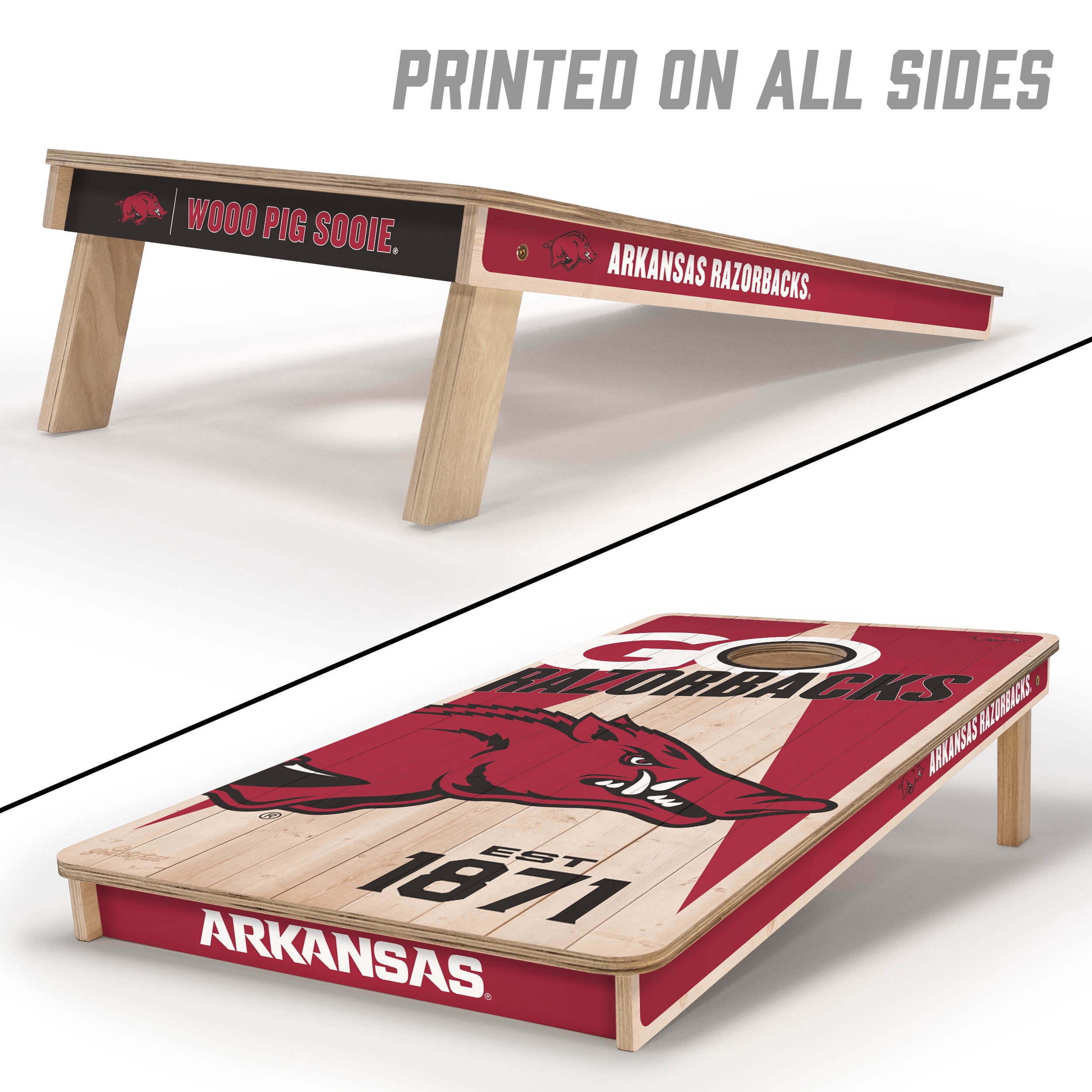 YouTheFan NCAA Arkansas Razorbacks 2' x 4' Cornhole Game No Bags