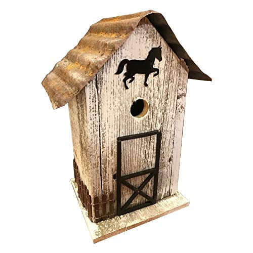 Casa para Pájaros Home Bazaar Summitville Establo de Madera Blanco