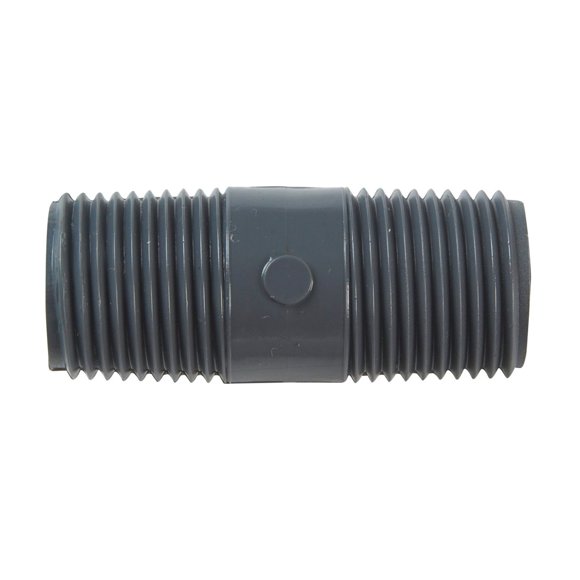 Boquilla de PVC Mueller de 1,3 cm MPT x 3,8 cm L Schedule 80