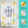 thumbnail image 6 of REGALWOVEN Cute Print Shower Curtain Sets, Waterproof Fabric Bath Curtain with 12 Hooks, Fresh Pastoral Style for Bathroom Decor Yellow Fruit 71"W x 71"L, 6 of 7