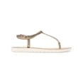 thumbnail image 2 of Sun + Stone Womens Kristi Faux Leather Slingback Flat Sandals, 2 of 3