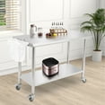 thumbnail image 4 of LIZHOUMIL NSF Stainless Steel Work Table 48"x24" w/ Adjustable Shelf & Backsplash, 4 of 7