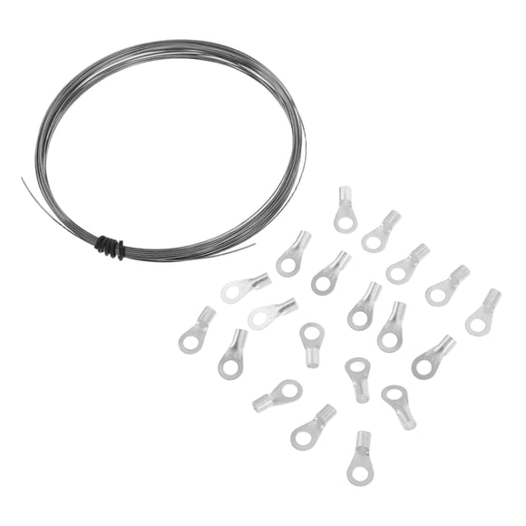 ColoMX 1 juego de sellador de alambre calefactor eléctrico con conector. Tira de sellado de alta temperatura para embalaje y sellado, plateada, de 5 metros de largo.