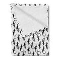 thumbnail image 2 of Salamander Soft Flannel Fleece Throw Blanket, Monochrome Illustration of Repeating Crawling Wildlife Animal, Cozy Plush for Indoor and Outdoor Use, 70" x 90", Charcoal Grey White, by Ambesonne, 2 of 5