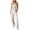 #0103-White, variant on Favoffer Women Back Strap Jumpsuit V Neck Pleated Bodice Loose Wide Leg Overalls Breathable One Piece Pants with Pockets for Casual