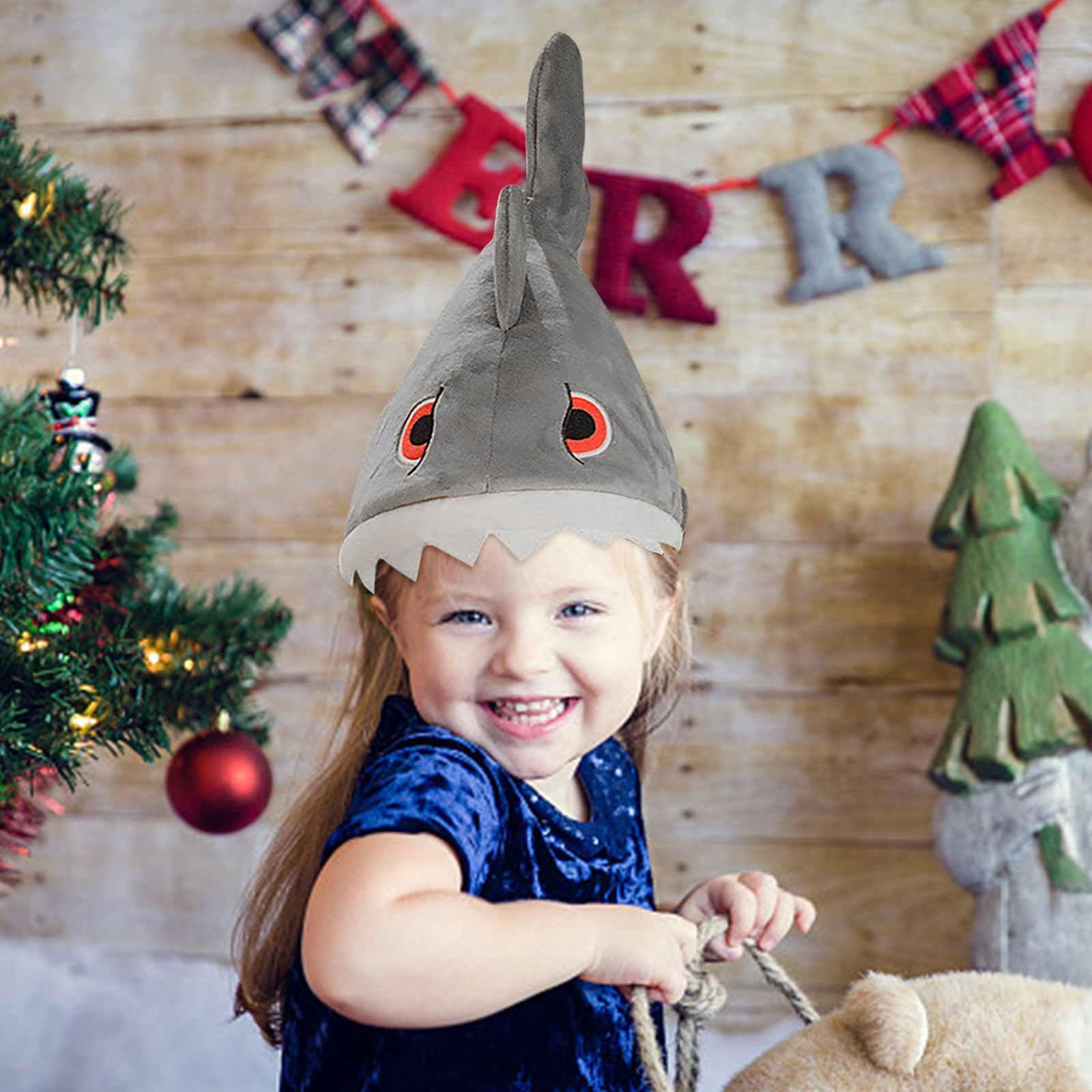 Moving Shark Hat Musical Funny Novelty Cap with Singing Motion Gag Gift Party Favor for Halloween Costume Party Birthday Celebration Family Gathering Home Decor Tabletop Decor Wall Decor Room Decor