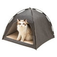 thumbnail image 1 of Tienda de campaña para gatos, gran espacio, transpirable, cómoda y lavable, para todas las estaciones, talla S, gris, 1 of 12