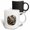 Multicolor, variant on 3drose, Ruffed Grouse Amongst Mountain Laurel Flowers, 11oz Two-tone Green Mug