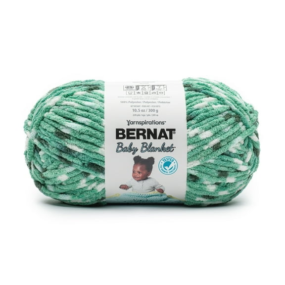 Bernat® Baby blanket™ #6 Super Bulky Polyester Yarn, Dino dot 10.5oz/300g 220 Yd (2pk)