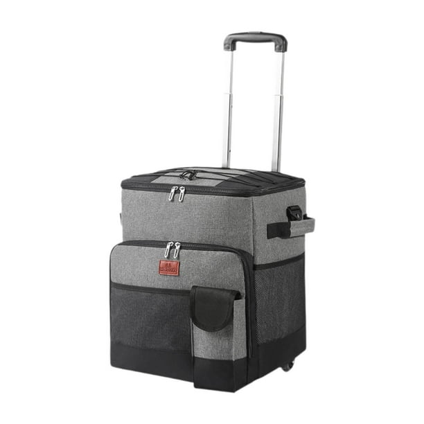 Bolsa térmica térmica de gran capacidad, cómoda, portátil, fácil de transportar, bolsa de almacenamiento, mochila térmica para comida, picnic, Bolsa con barra de tracción