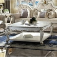thumbnail image 2 of ACME Picardy Square Wooden Coffee Table with Bottom Shelf in Antique Pearl, 2 of 3