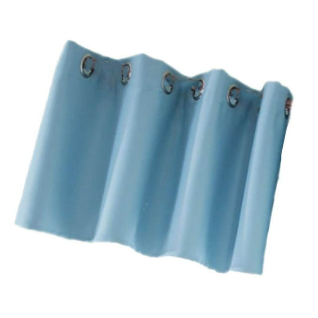 Langgg Rideaux Courts Unis pour Cuisine, Rideau de Balcon, Traitement de Fenêtre de Cuisine Bleu P