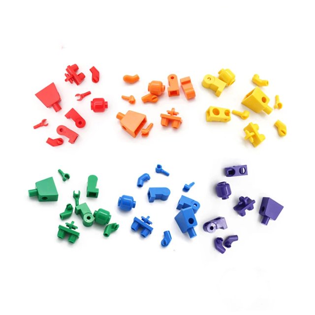 G-MOC 10 piezas/lote bloques de construcción de color sólido Mini muñeca ladrillo 40 colores figuras ladrillos MOC accesorio exhibición juguetes niños regalo