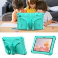 thumbnail image 6 of Kids Case for All-New Fire 7 Tablet (12th Generation, 2022 Release) Latest Model, Cute Butterfly Design Soft EVA Rubber Kicksand Shoulder Strap Lightweight Kids Friendly Case for Girls Boys, Mint, 6 of 6